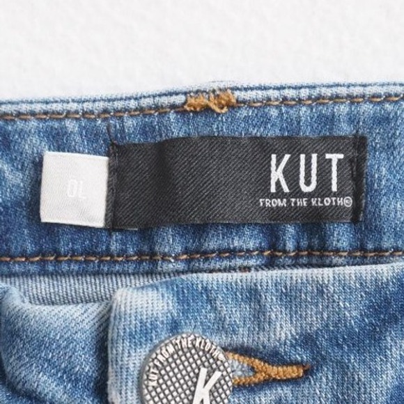 KUT From The Kloth Womens Meg Fab AB Wide Leg High Rise Jeans Size 10 Blue Denim - Picture 8 of 11